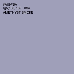 #A09FBA - Amethyst Smoke Color Image